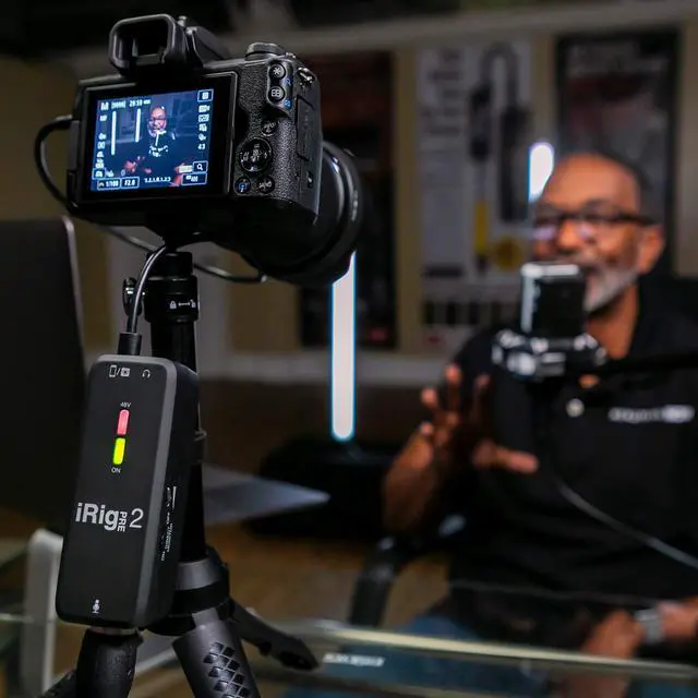 Alt view image 6 of 7 - iRig Pre 2 mic preamp Adapter Interface for iPhone, iPad, Android, iOS & DSLR Cameras, with +48V Phantom Power, XLR Connector & Headphone Output
