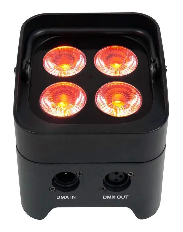 Alt view image 2 of 7 - Best PAR 50 Black Rechargeable Par Wash Uplight, Wireless DMX | 15-Hour Rechargeable Battery, RGBWA, UV, IRC Remote, Sound Activated, Flicker Free, 6500 Lux, 4x6W LEDs