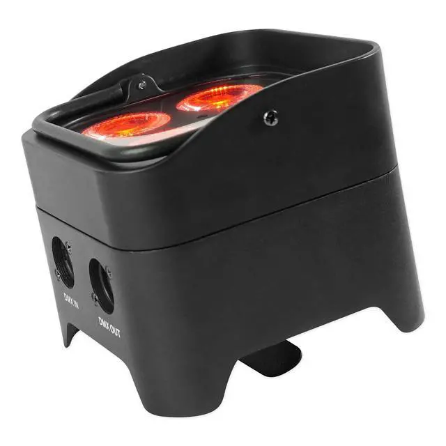 Alt view image 3 of 7 - Best PAR 50 Black Rechargeable Par Wash Uplight, Wireless DMX | 15-Hour Rechargeable Battery, RGBWA, UV, IRC Remote, Sound Activated, Flicker Free, 6500 Lux, 4x6W LEDs