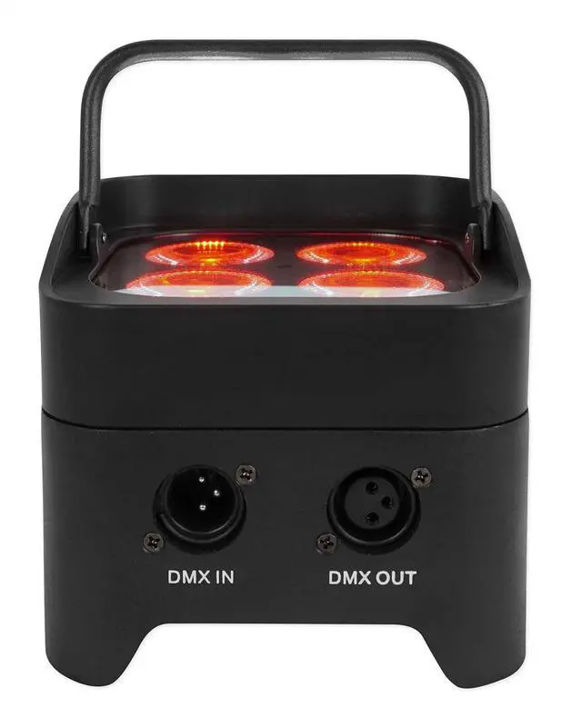 Alt view image 4 of 7 - Best PAR 50 Black Rechargeable Par Wash Uplight, Wireless DMX | 15-Hour Rechargeable Battery, RGBWA, UV, IRC Remote, Sound Activated, Flicker Free, 6500 Lux, 4x6W LEDs