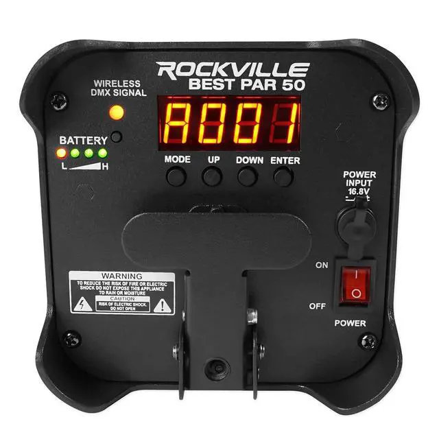 Alt view image 7 of 7 - Best PAR 50 Black Rechargeable Par Wash Uplight, Wireless DMX | 15-Hour Rechargeable Battery, RGBWA, UV, IRC Remote, Sound Activated, Flicker Free, 6500 Lux, 4x6W LEDs