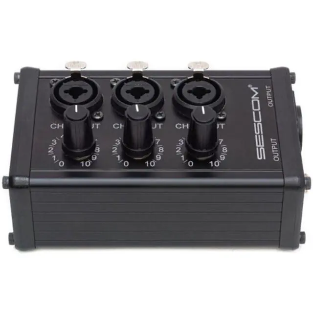 Alt view image 2 of 5 - SES-3MIX 3-Input / 1-Output Passive XLR Mixer