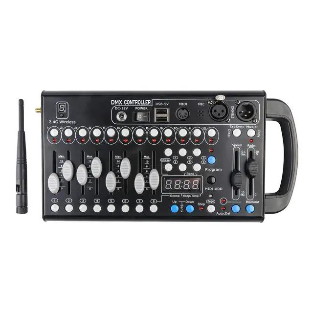 Alt view image 7 of 7 - Wireless Dmx Controller 192 Channel Dmx Light Controller for Dj Lights, Dmx Controllers with Midi Portable Dmx 512 Controller, Dmx512 Lighting Controller Dmx Control Board for Stage Lights Dmx Console