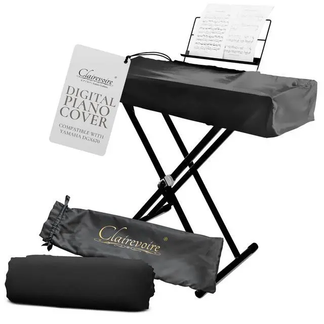 Main image of Waterproof Keyboard Piano Cover Cloth for Yamaha DGX670, DGX660, DGX650, Keyboard Covers for Digital Piano, Electric Piano Protection, Weighted Keyboard Piano 88 Keys - DGX670, Leatherette