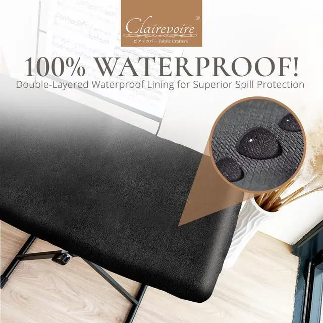 Alt view image 5 of 6 - Waterproof Keyboard Piano Cover Cloth for Yamaha DGX670, DGX660, DGX650, Keyboard Covers for Digital Piano, Electric Piano Protection, Weighted Keyboard Piano 88 Keys - DGX670, Leatherette