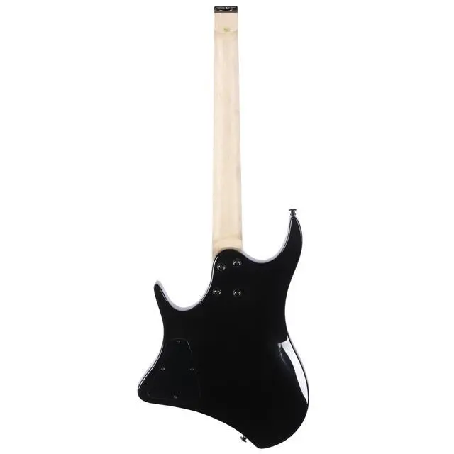 Alt view image 3 of 7 - Headless Electric Guitar Mahogany Body Maple Neck Lightweight guitar with Gigbag GRHL-004 (Black)
