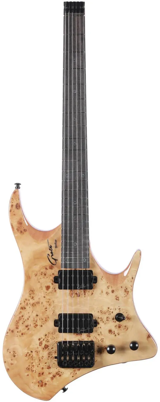 Alt view image 2 of 7 - Headless Electric Guitar Mahogany Body Maple Neck Lightweight guitar with Gigbag GRHL-004 (Natural)