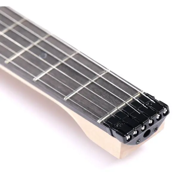 Alt view image 5 of 7 - Headless Electric Guitar Mahogany Body Maple Neck Lightweight guitar with Gigbag GRHL-004 (Black)