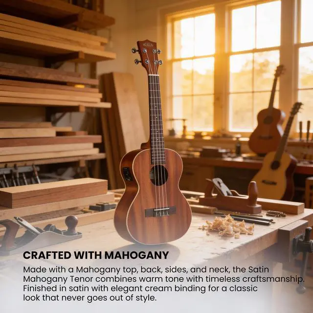Alt view image 5 of 7 - KA-TE Mahogany Tenor Electric Ukulele