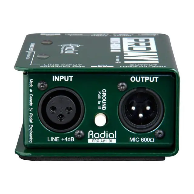 Alt view image 2 of 5 - Radial Engineering ProAV1 Passive Multimedia Direct Box Bundle | Multiple Input Options, Stereo-To-Mono Summing, Transformer Isolation, Mic Cable & Polishing Cloth Included