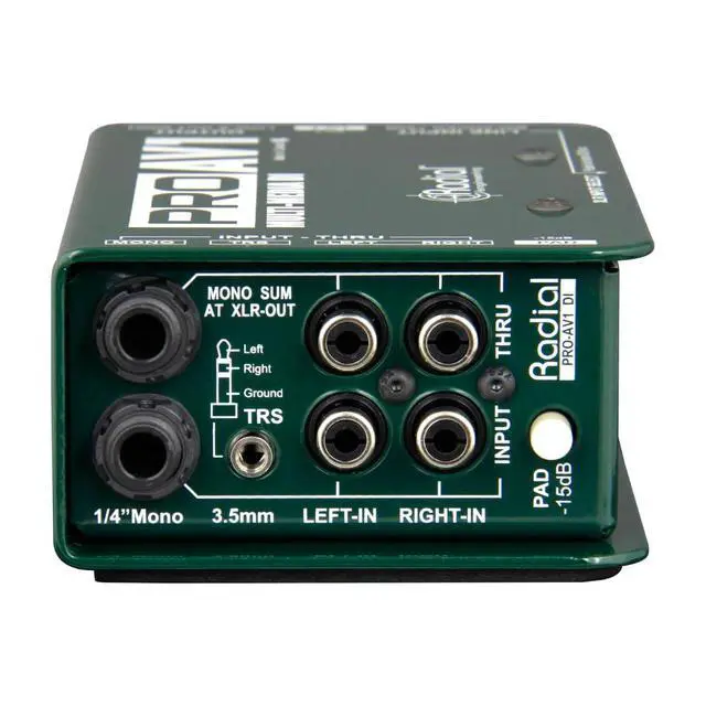 Alt view image 5 of 5 - Radial Engineering ProAV1 Passive Multimedia Direct Box Bundle | Multiple Input Options, Stereo-To-Mono Summing, Transformer Isolation, Mic Cable & Polishing Cloth Included