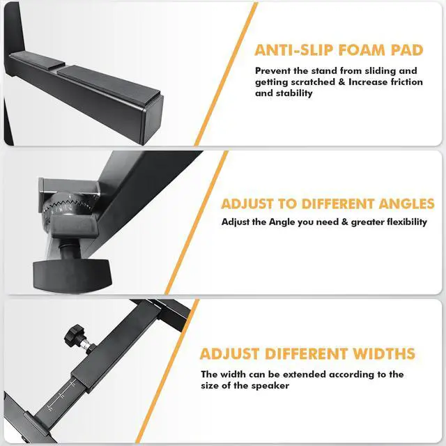 Alt view image 4 of 7 - Heavy Duty Amplifier Stand, Adjustable Amps Speaker Cabinet Stand Combo Holder, Audio Rack, Guitar Amplifier Stand