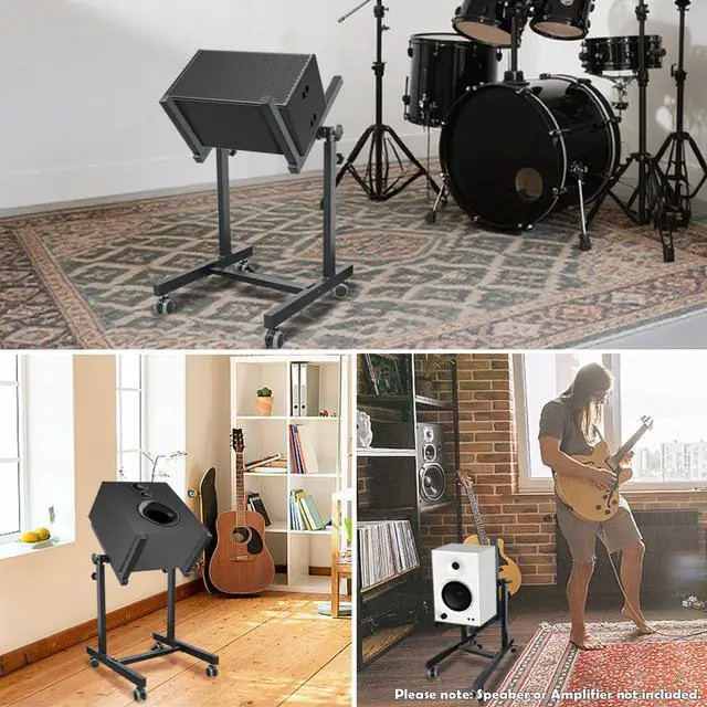 Alt view image 7 of 7 - Heavy Duty Amplifier Stand, Adjustable Amps Speaker Cabinet Stand Combo Holder, Audio Rack, Guitar Amplifier Stand