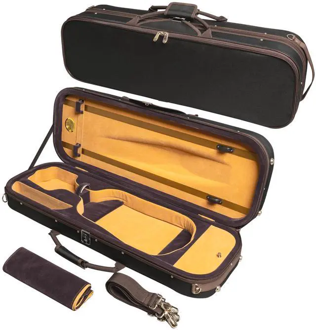 Main image of MI&VI AF-5003 Lightweight 4.3lb Hard Viola Travel Case With Reflective Safety Strips | Shoulder Straps | Hard-Shell | High-Density Foam - MIVI Music (14.5" to 15" inch)