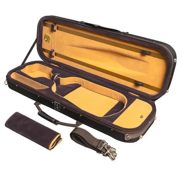 Alt view image 2 of 7 - MI&VI AF-5003 Lightweight 4.3lb Hard Viola Travel Case With Reflective Safety Strips | Shoulder Straps | Hard-Shell | High-Density Foam - MIVI Music (14.5" to 15" inch)