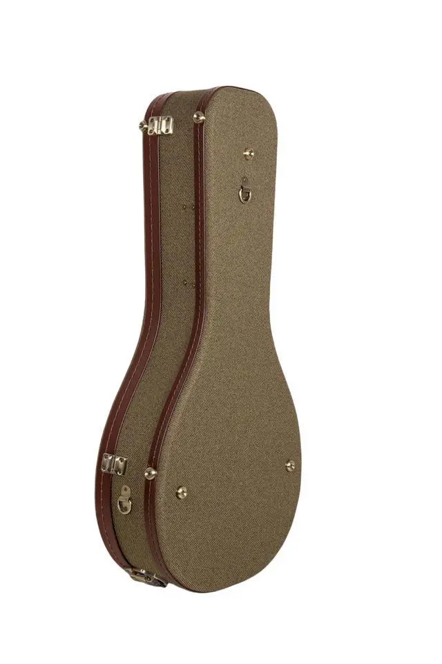 Alt view image 4 of 5 - Master Series A-Style Mandolin Case | Olive Green Tweed Exterior, Re-Engineered Wooden Shell, Leather Handle, Backpack Straps(CRW720MAOG)