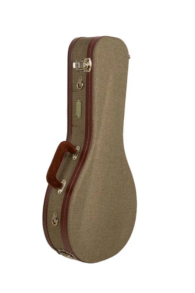 Alt view image 3 of 5 - Master Series A-Style Mandolin Case | Olive Green Tweed Exterior, Re-Engineered Wooden Shell, Leather Handle, Backpack Straps(CRW720MAOG)