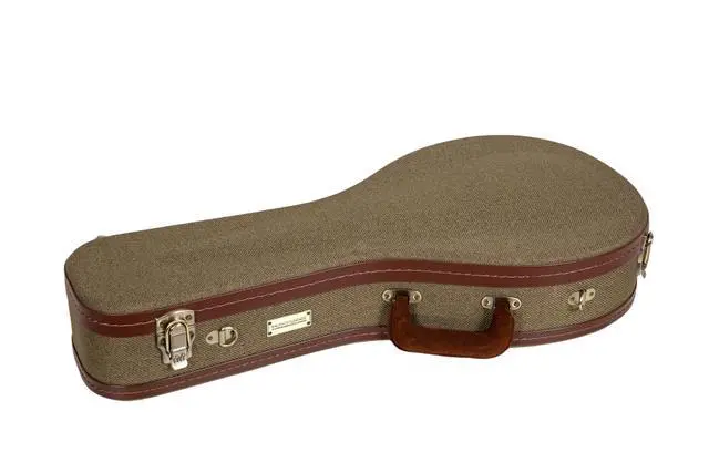 Alt view image 5 of 5 - Master Series A-Style Mandolin Case | Olive Green Tweed Exterior, Re-Engineered Wooden Shell, Leather Handle, Backpack Straps(CRW720MAOG)