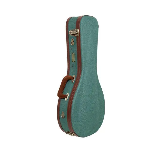 Alt view image 5 of 6 - Master Series A-Style Mandolin Case | Malachite Blue Tweed Exterior, Re-Engineered Wooden Shell, Leather Handle, Backpack Straps(CRW720MAMB)