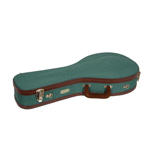 Alt view image 4 of 6 - Master Series A-Style Mandolin Case | Malachite Blue Tweed Exterior, Re-Engineered Wooden Shell, Leather Handle, Backpack Straps(CRW720MAMB)