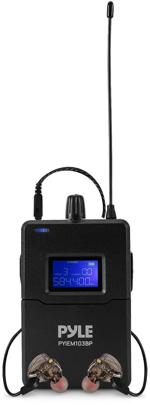 Main image of Wireless in-Ear Monitor Bodypack Receiver IEM in Ear Monitor System with Dual Driver Earphones, 220 Frequencies, Stable Transmission, for Stage, Rehearsal, Studio - Compatible with PYIEM103