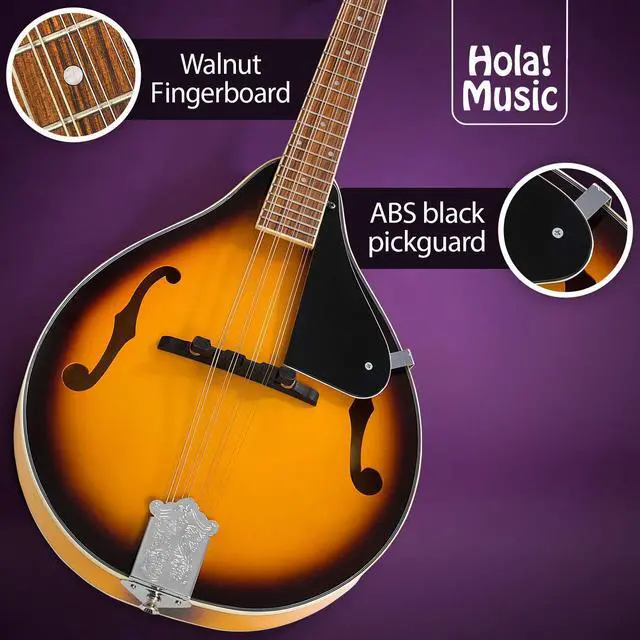 Alt view image 3 of 6 - A Style Mandolin Instrument with Adjustable Truss-Rod Model HM-3TS, Glossy Sunburst Finish