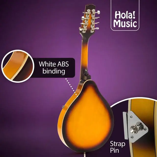 Alt view image 6 of 6 - A Style Mandolin Instrument with Adjustable Truss-Rod Model HM-3TS, Glossy Sunburst Finish