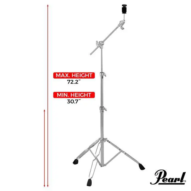 Alt view image 3 of 3 - BC830 Double-Braced Cymbal Boom Stand, Medium Weight Boom Stand with Gearless UniLock Cymbal Tilter, Three-Tier Height Adjustment, and Sturdy Double-Braced legs