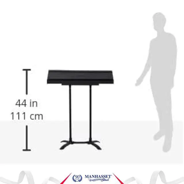 Alt view image 3 of 7 - 5401 Regal Conductor's Music Stand | Wide Conductor's Desk, Adjustable Height, Orchestra, Choir, Band, Rehearsal, Concert and Performance Use