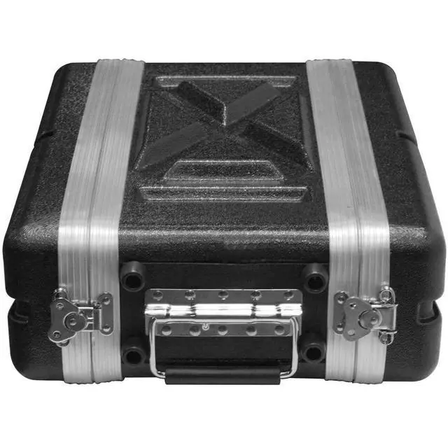 Alt view image 4 of 7 - SALWR2S - Lightweight 2 Space Compact ABS Rack Case - 2U PA DJ Amp Effects Shallow Rack Case