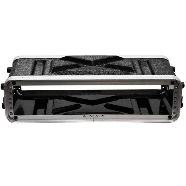 Alt view image 6 of 7 - SALWR2S - Lightweight 2 Space Compact ABS Rack Case - 2U PA DJ Amp Effects Shallow Rack Case