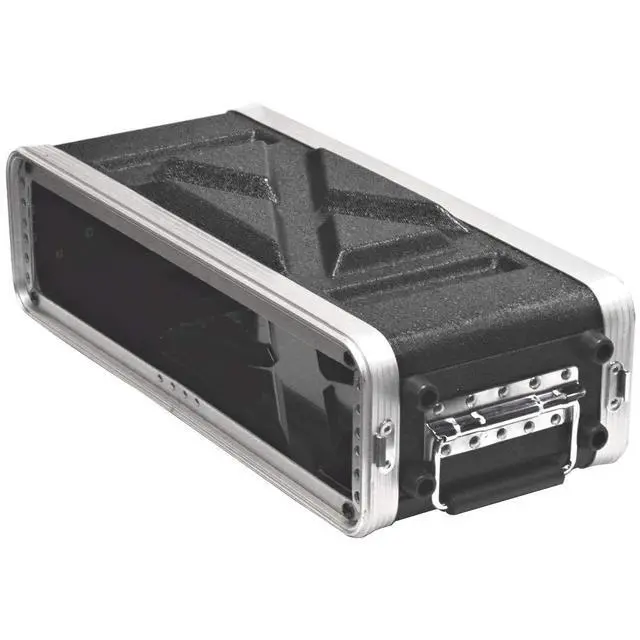 Alt view image 7 of 7 - SALWR2S - Lightweight 2 Space Compact ABS Rack Case - 2U PA DJ Amp Effects Shallow Rack Case