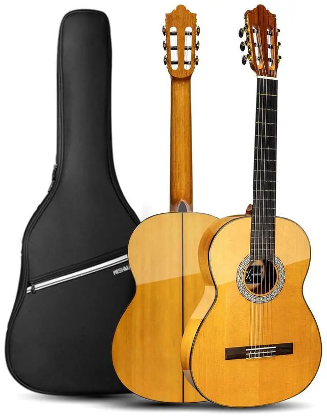 Main image of Flamenco Acoustic Classical Nylon String Guitar Beginner Adult | Spruce top, cypress back and sides, pure acoustic for traditional flamenco, includes padded gig bag for stage practice