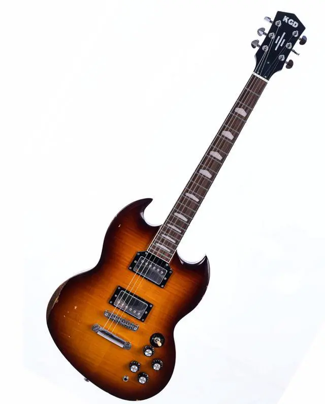 Main image of Relic Electric Guitar,Solid Body Electric Guitar With Mahogany Body and Neck,Rosewood Fingerboard,Bone Nut,SG style 6-String Guitar,Professional/Electric Guitars for Adults