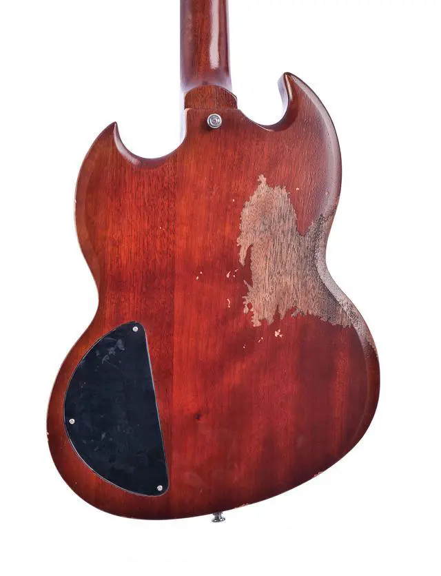 Alt view image 7 of 7 - Relic Electric Guitar,Solid Body Electric Guitar With Mahogany Body and Neck,Rosewood Fingerboard,Bone Nut,SG style 6-String Guitar,Professional/Electric Guitars for Adults