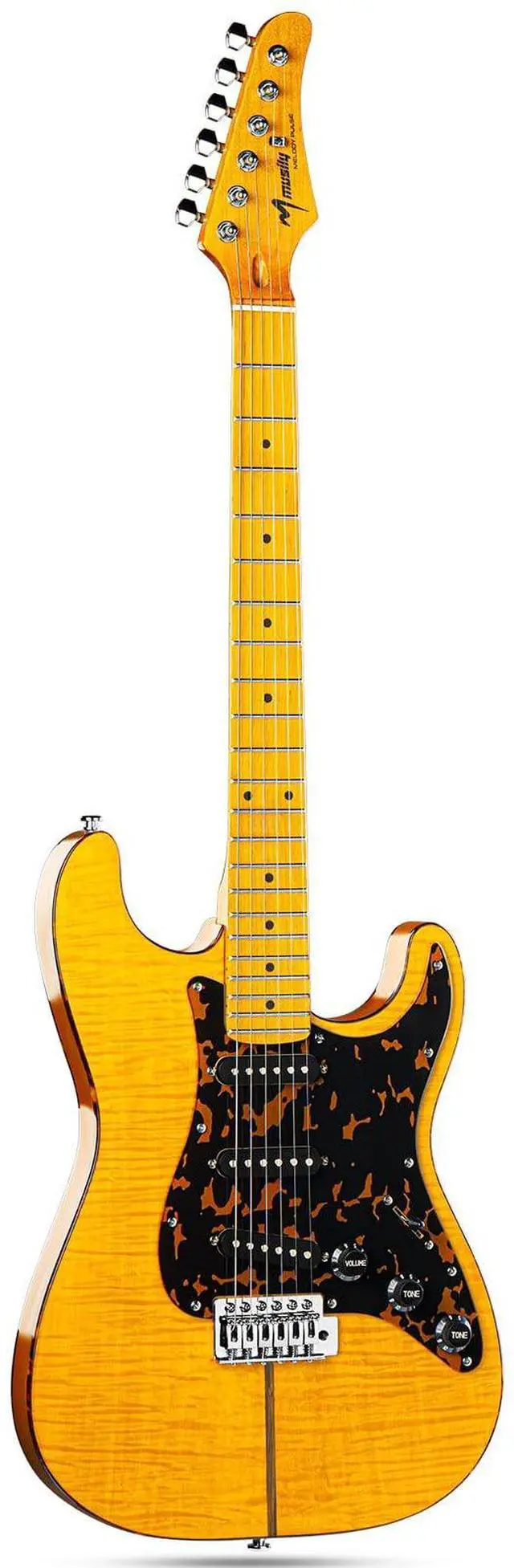 Main image of MBS Solid Body Electric Guitar with Mahogany Body, Maple Fingerboard and Bone Nut, for Beginner to Professional Players, Right Handed, Natural Gloss Surface
