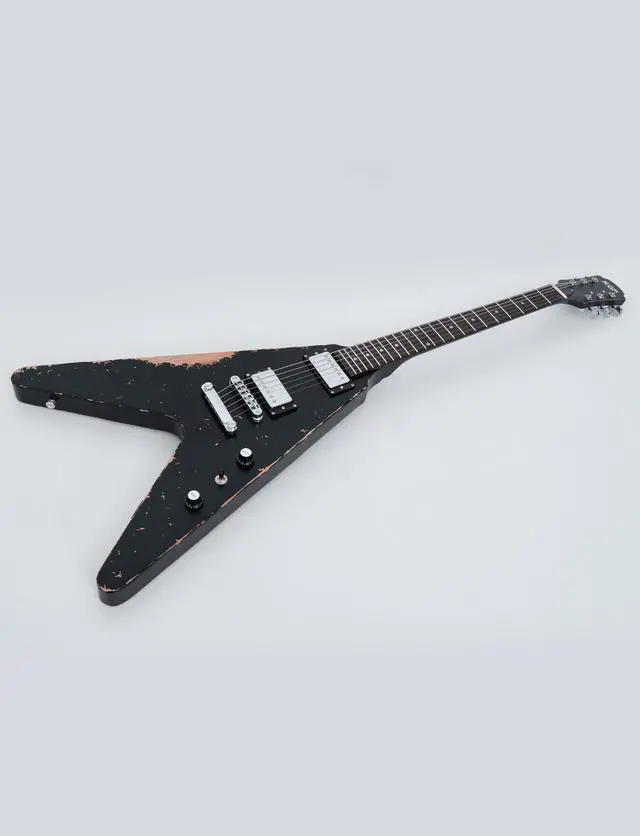 Alt view image 5 of 7 - Relic V Electric Guitar,Mahogany Body and Neck,Rosewood Fingerboard,Bone Nut,6-String Relic Heavy Metal Guitar,Professional/Electric Guitars for Adults