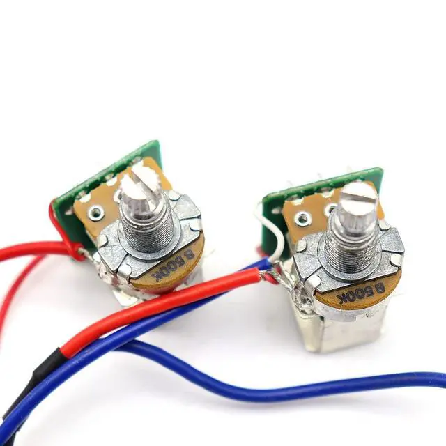 Alt view image 7 of 7 - 1 Set ProBucker Alnico Bridge&Neck Pickups with Pro Wiring Harness Pots&3 Way Switches for electric guitar (Gold Cream Ring)