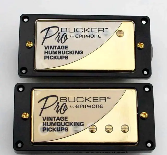Alt view image 4 of 7 - 1 Set ProBucker Alnico Bridge&Neck Pickups with Pro Wiring Harness Pots&3 Way Switches for electric guitar (Gold Black Ring)