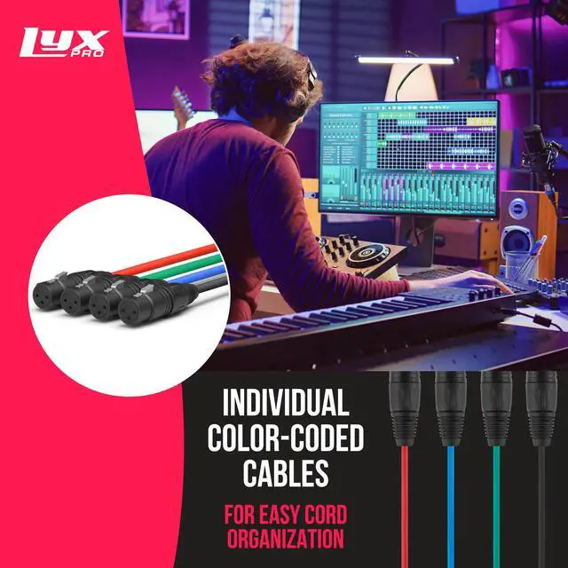 Alt view image 2 of 7 - 8-Channel Female XLR Audio Snake for Stage Sound, Studio, and Lighting, Multi-Network XLR to RJ45 Ethercon Adapter with Heavy-Duty Shield and 3-Foot Cable for Digital & Analog Signal Transfer