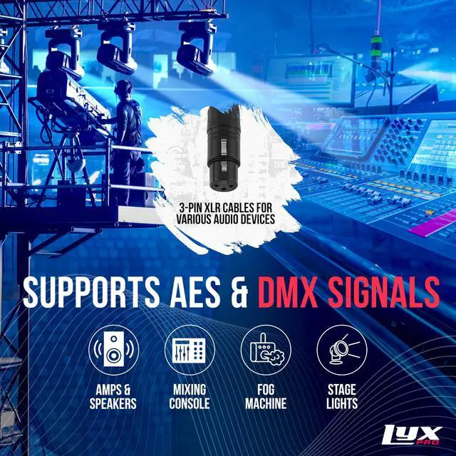 Alt view image 3 of 7 - 8-Channel Female XLR Audio Snake for Stage Sound, Studio, and Lighting, Multi-Network XLR to RJ45 Ethercon Adapter with Heavy-Duty Shield and 3-Foot Cable for Digital & Analog Signal Transfer