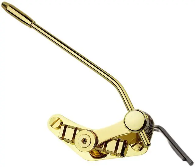 Main image of Tune-O-Matic Style Electric Guitar Bridge Stop Bar Tailpiece Tremolo Compatible with LP SG Guitars TM85, Gold