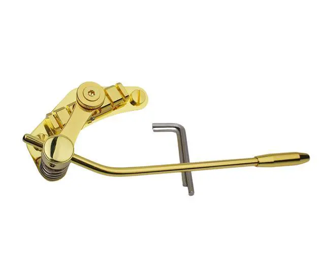 Alt view image 5 of 7 - Tune-O-Matic Style Electric Guitar Bridge Stop Bar Tailpiece Tremolo Compatible with LP SG Guitars TM85, Gold