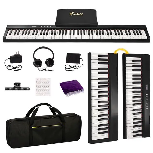 Main image of Magnetic Detachable Folding Piano Keyboard, 88 Key Semi-Weighted