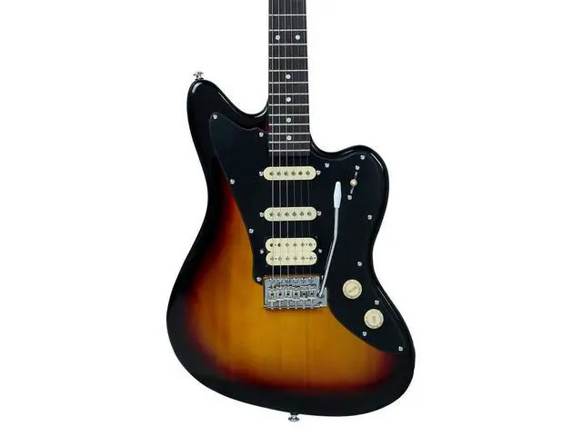 Alt view image 4 of 6 - Offset OS20 Classic Electric Guitar - Right Handed, Basswood Body, Gig Bag, Sunburst - Indio Series