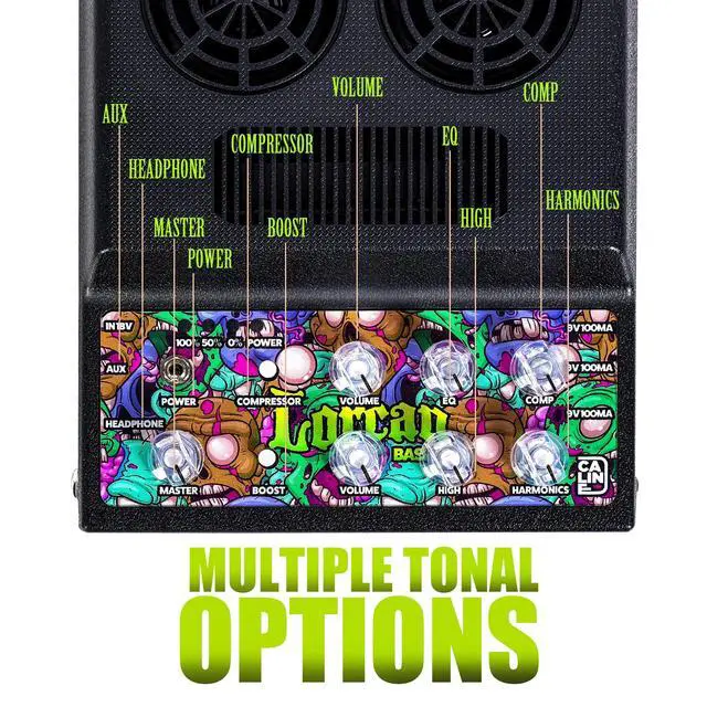 Alt view image 3 of 6 - Bass Amp,20W Portable Bass Amplifier for Bass Guitar,Compressor,Boost Effect, Mini Portable Bass Combo Amp with Aux in,Bluetooth,Headphone Jack and 9V Pedal Power Output