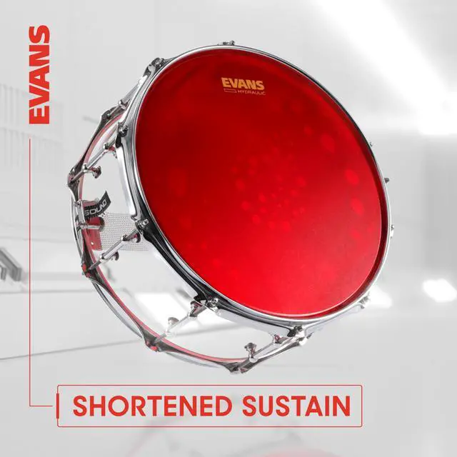 Alt view image 3 of 3 - Drum Heads - Hydraulic Red Standard Pack (12", 13", 16") with 14" UV1 Coated Snare Head