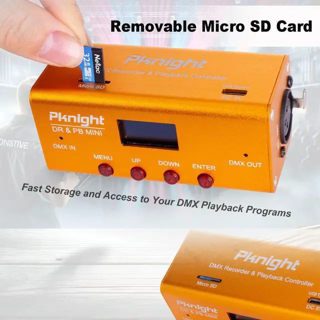 Alt view image 2 of 7 - DMX Recorder and Playback Controller 1 universe DR & PB MINI