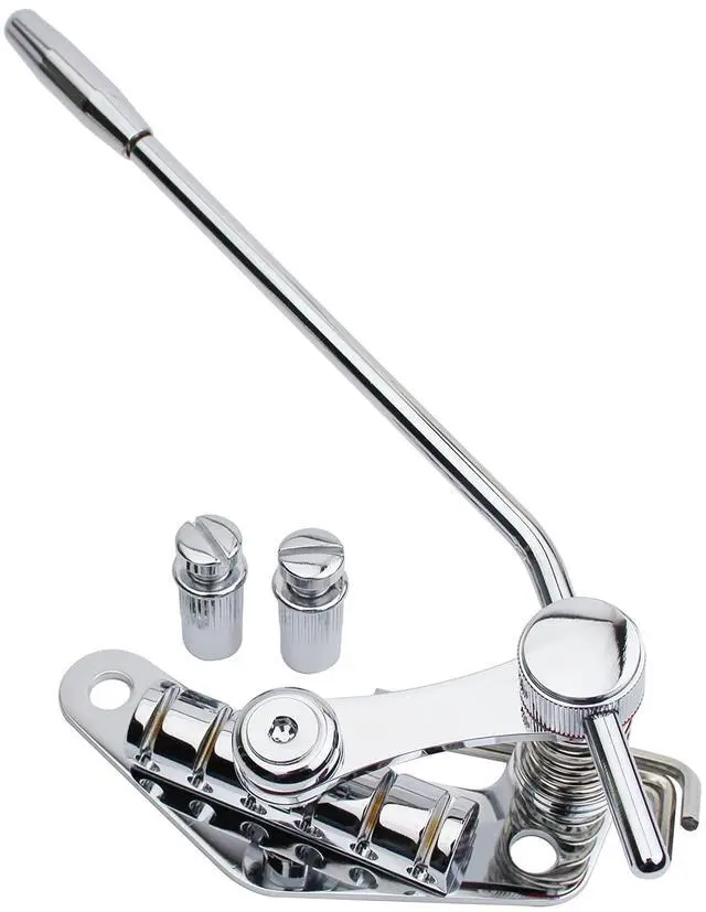 Main image of Tune-O-Matic Style Electric Guitar Bridge Stop Bar Tailpiece Tremolo Compatible with LP SG Guitars TM85, Chrome