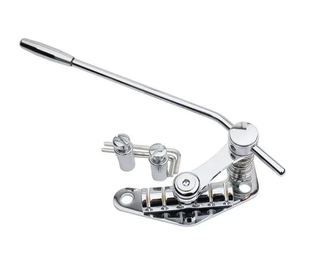 Alt view image 4 of 7 - Tune-O-Matic Style Electric Guitar Bridge Stop Bar Tailpiece Tremolo Compatible with LP SG Guitars TM85, Chrome